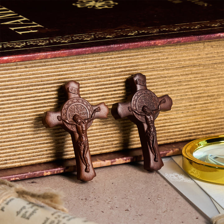 Christianartworkshop Hand-Carved Zizyphus Wood Pocket Cross: Tangible Reminder of Jesus’ Redemptive Love - image 0
