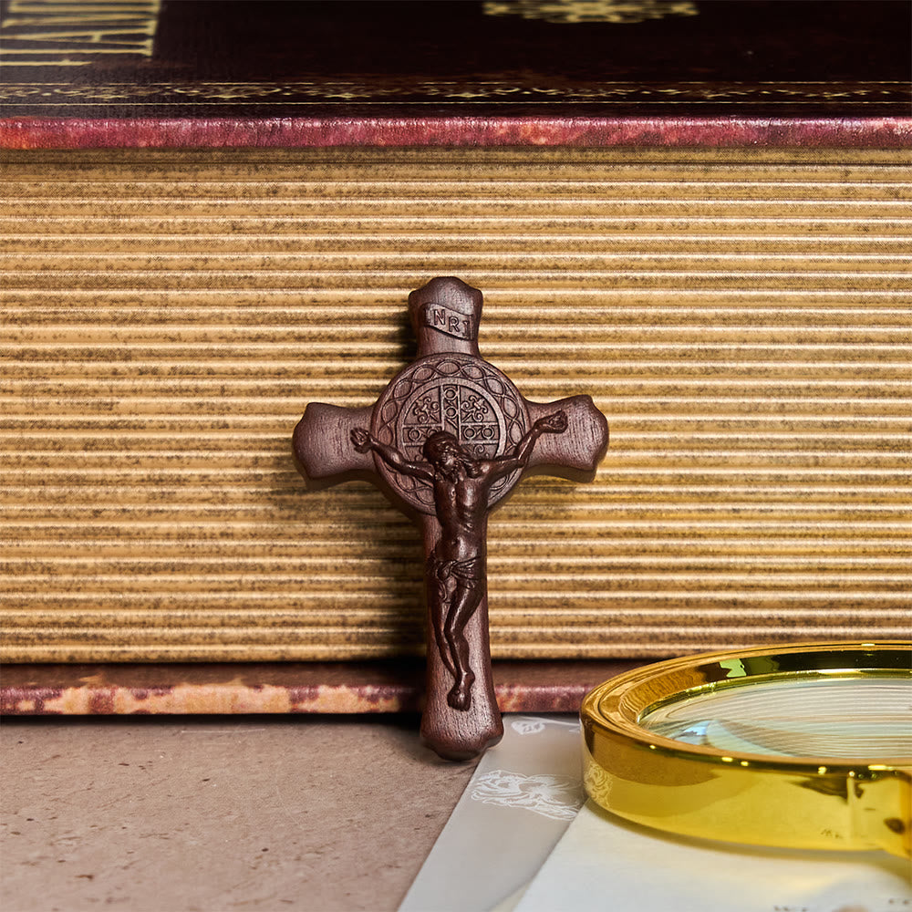 Christianartworkshop Hand-Carved Zizyphus Wood Pocket Cross: Tangible Reminder of Jesus’ Redemptive Love - Dark - image 4