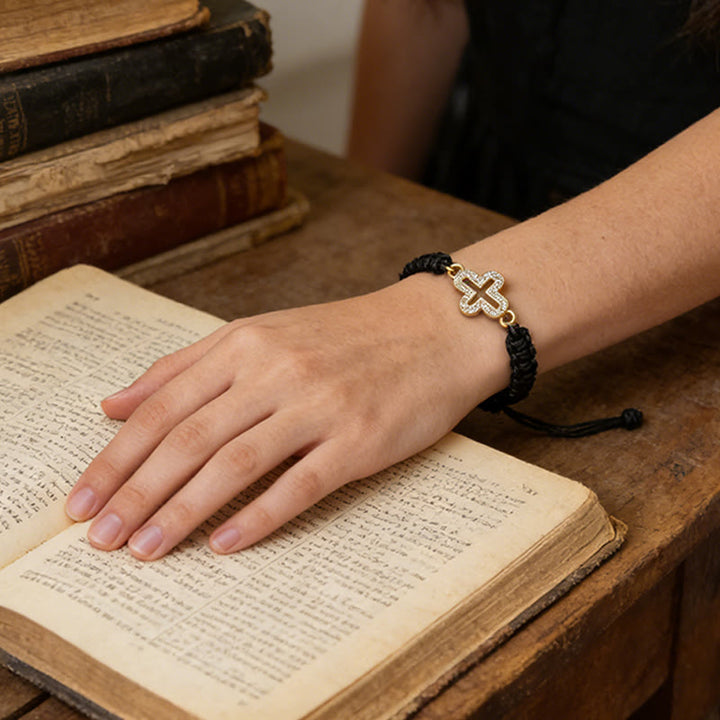 Christianartworkshop Woven Cord Cross with Shimmering Cross Bracelet: Ground Your Faith in His Enduring Presence - image 7