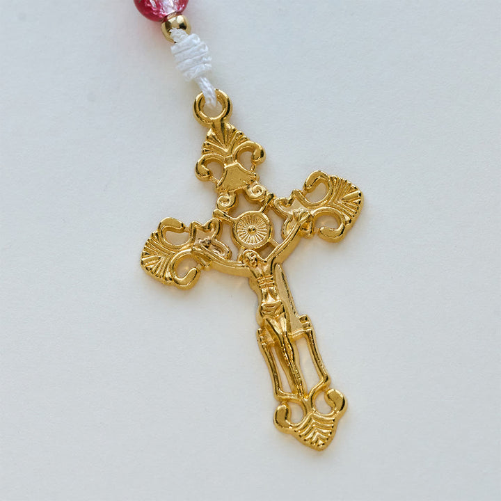 Christianartworkshop Red Glass Bead Holy Spirit Dove Our Lady Rosary: Embody Sacred Love and Vibrant Devotion - image 6