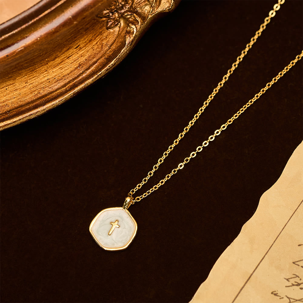 Christianartworkshop Geometric Cross Pendant Necklace in Pastel Hues - image 12