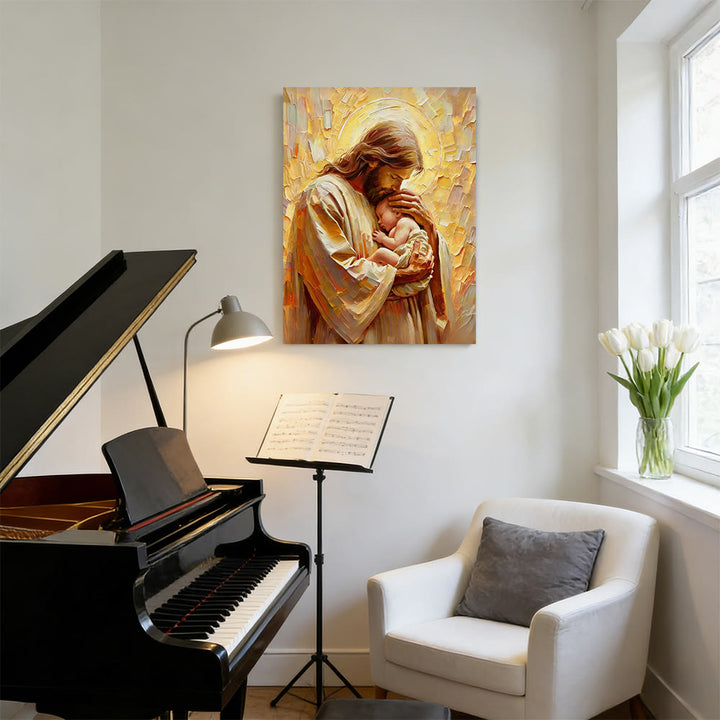 Christianartworkshop Embracing Jesus Wall Art Print: Tender Companion for Home Spaces - image 2