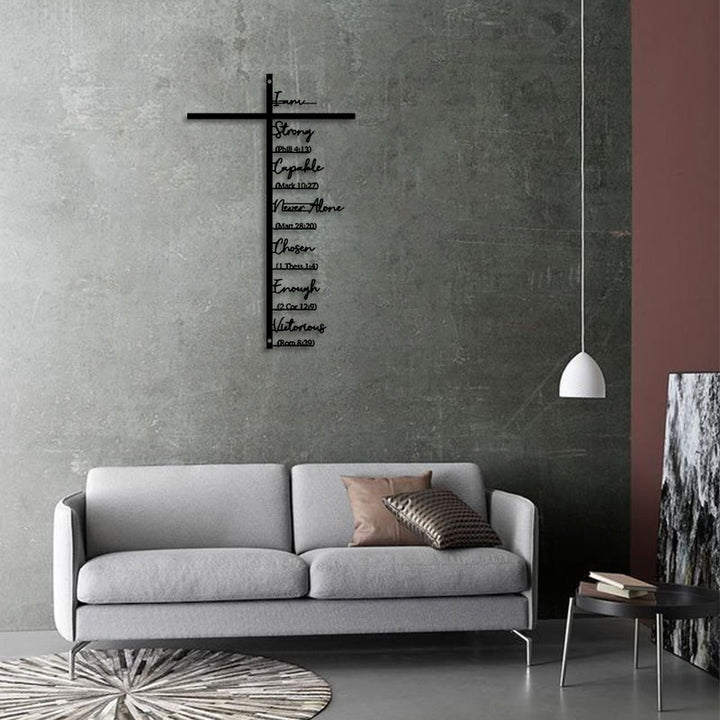 Christianartworkshop Biblical Verse Cross Metal Wall Decor: Daily Faith Reminder - image 10