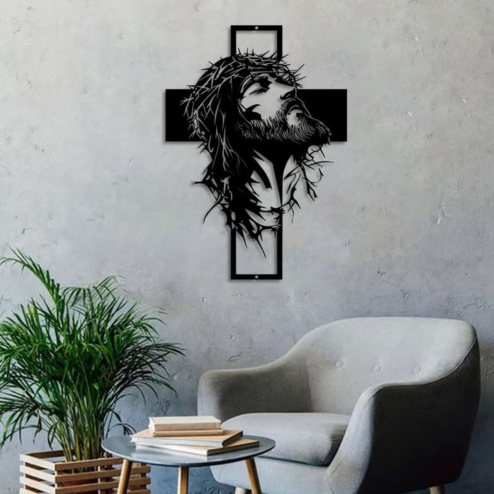 Christianartworkshop Crown of Thorns Jesus Cross Metal Wall Decor: Heartfelt Faith Statement  - image 7