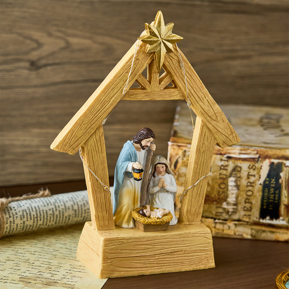 Christianartworkshop Illuminated Nativity Ornament: Sacred Birth & Festive Grace - image 1