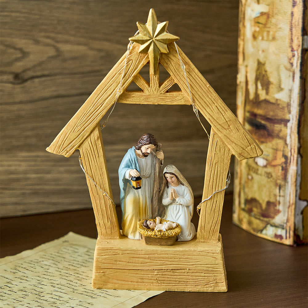 Christianartworkshop Illuminated Nativity Ornament: Sacred Birth & Festive Grace - image 3