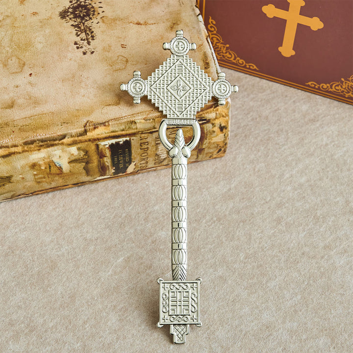 Christianartworkshop Classic Style Jerusalem Splendor Majesty Blessing Hand Cross - Silver - image 0