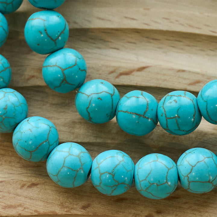 Christianartworkshop 10mm Turquoise Beads Christian Cross Bracelet - image 7