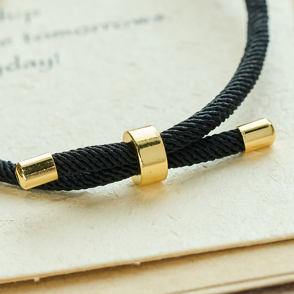 Christianartworkshop St. Benedict Medal Black Rope Cord Adjustable Bracelet - image 3