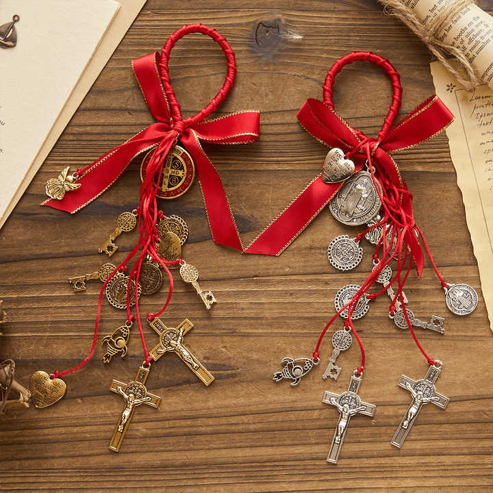 Christianartworkshop St. Benedict House Blessing Protection Medals Home/Car Hanger - image 1