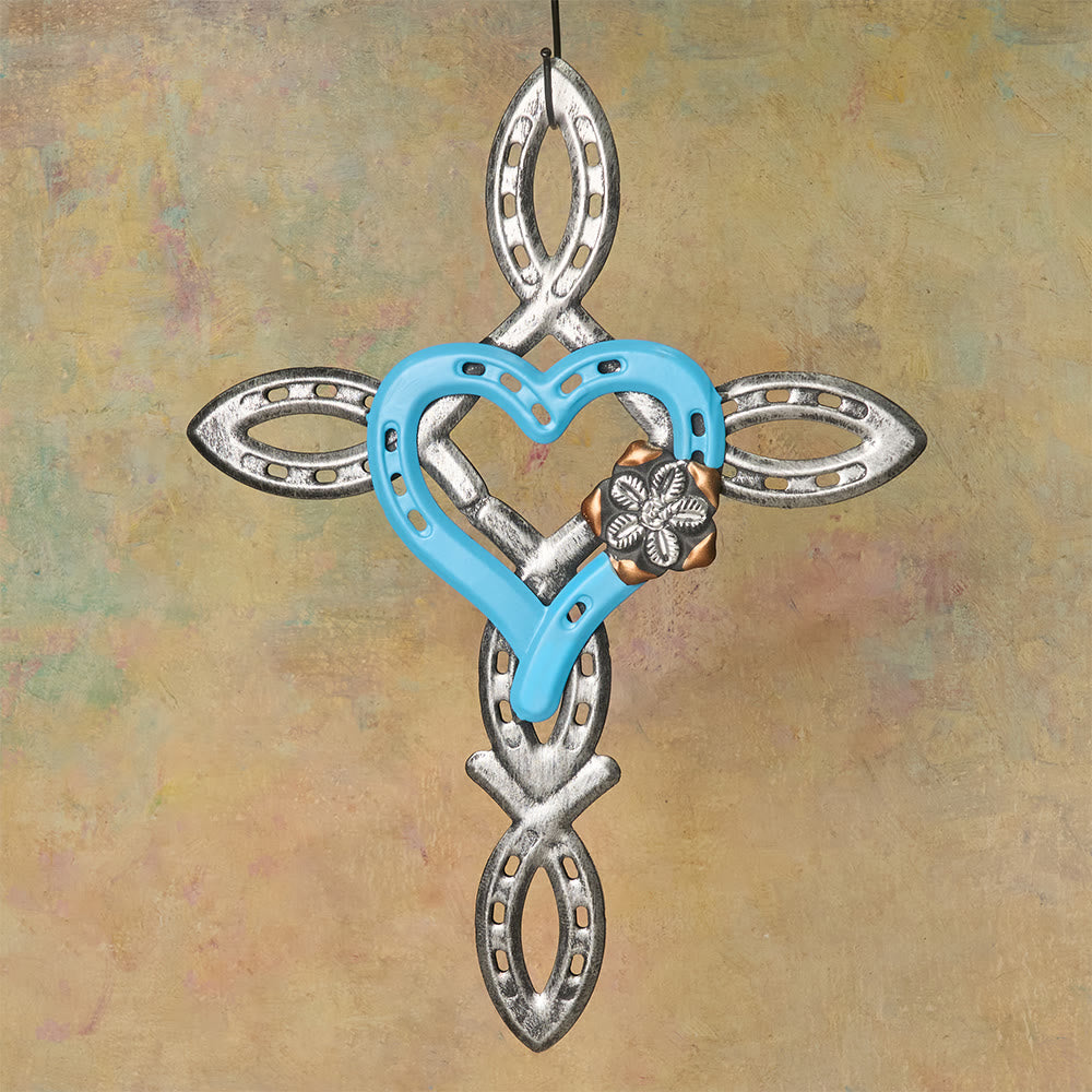 Christianartworkshop Horseshoe Cross with Heart Wall Decor: Love & Faith for Spiritual Spaces - image 6