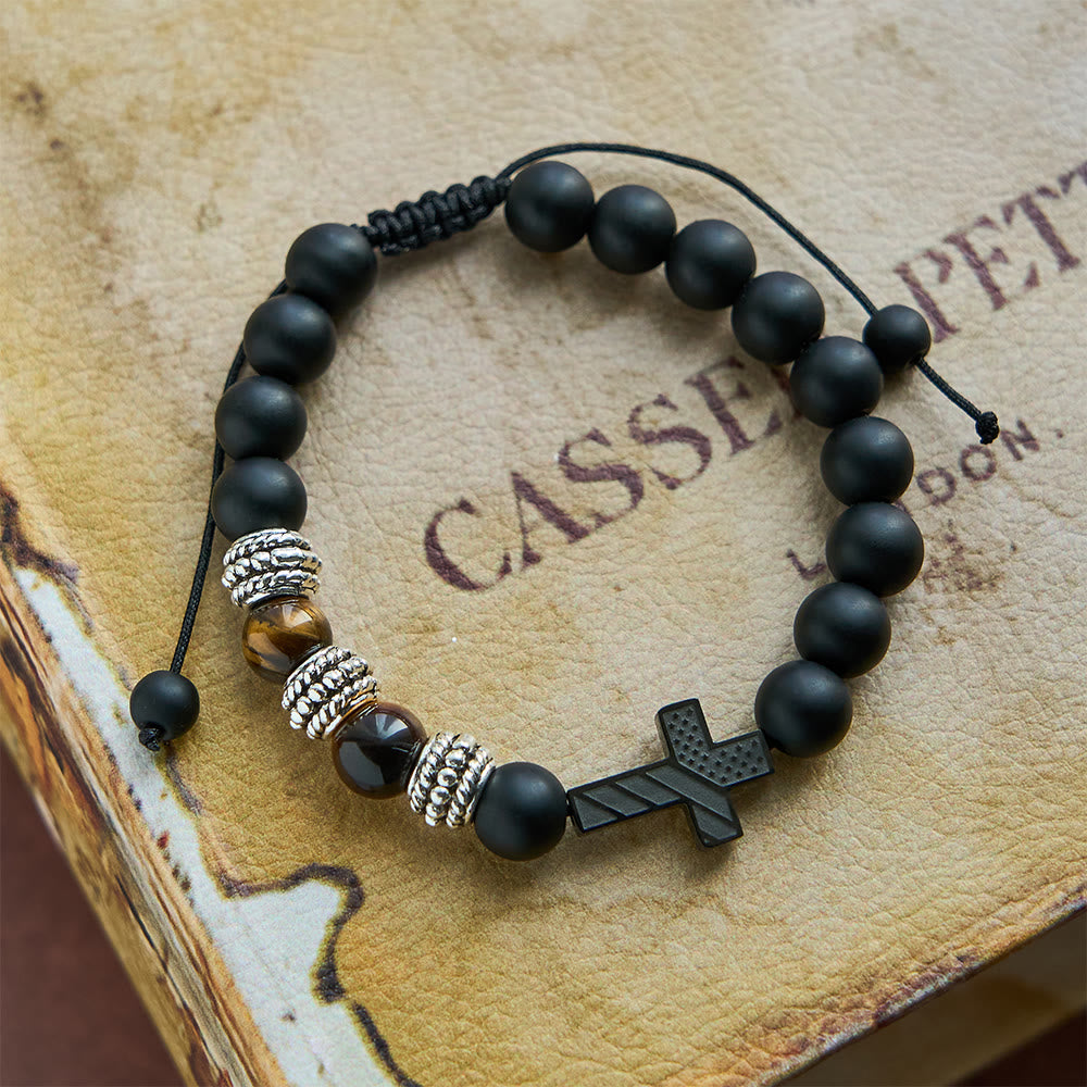 Christianartworkshop Scripture-Card American Flag + Cross Bracelet: Faith & Pride for Daily Wear - image 3