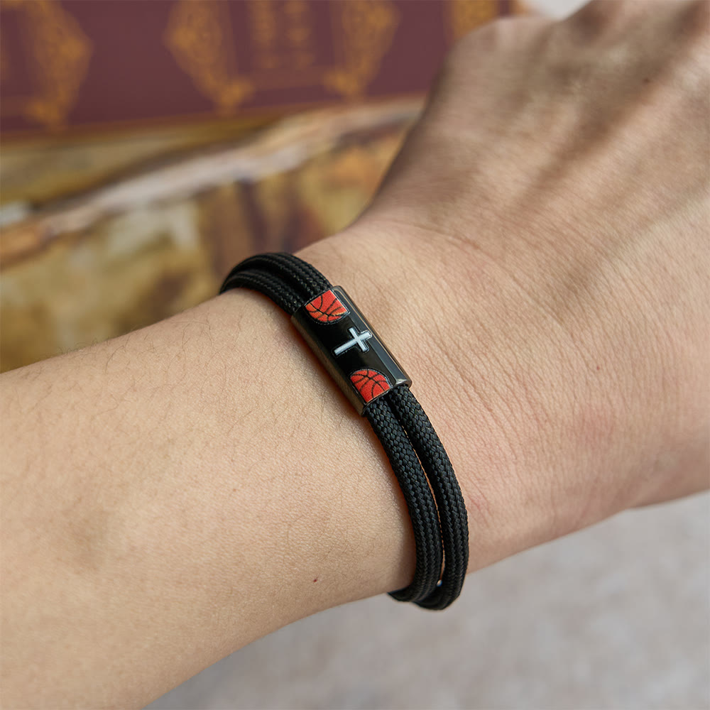 Christianartworkshop Cross Paracord Basketball Soccer Baseball Bracelet: Faith & Sport Companion - image 1