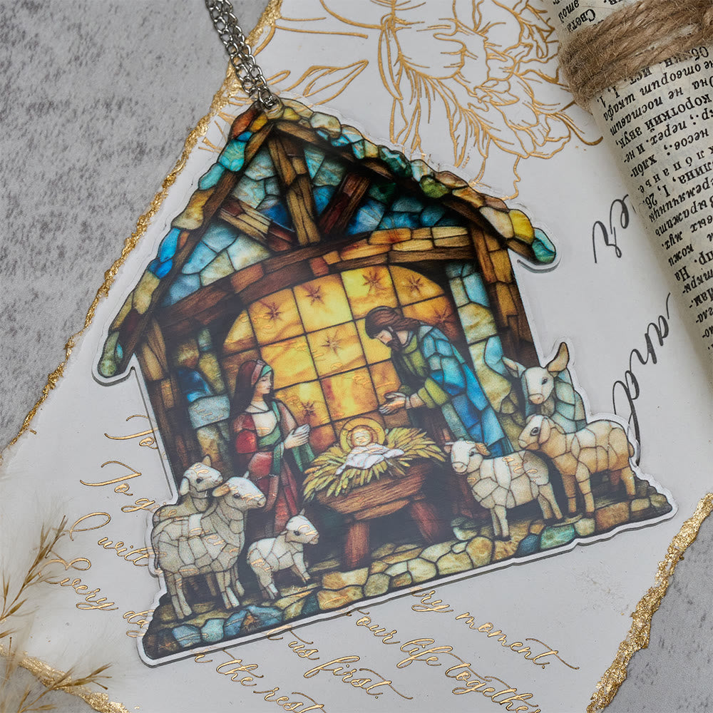 Christianartworkshop Guiding Light Nativity Scene Ornament: Portable Reminder of Holiday Grace - image 1