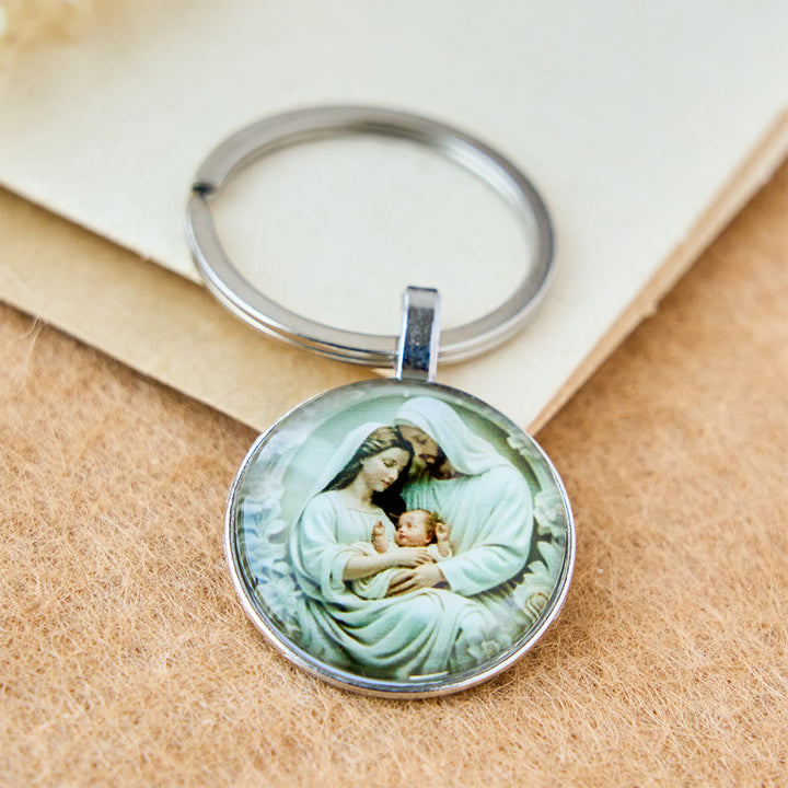 Christianartworkshop Carry the Blessings of the Holy Family Keychain - image 2