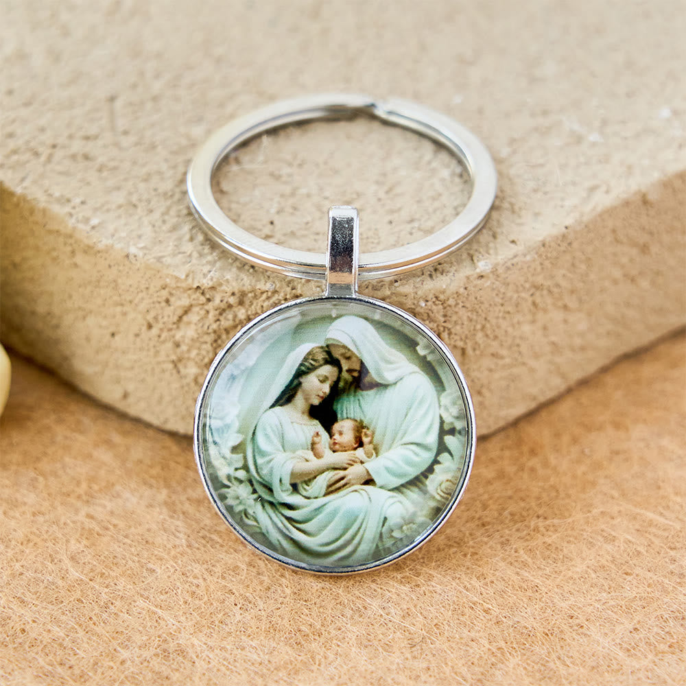 Christianartworkshop Carry the Blessings of the Holy Family Keychain - image 3