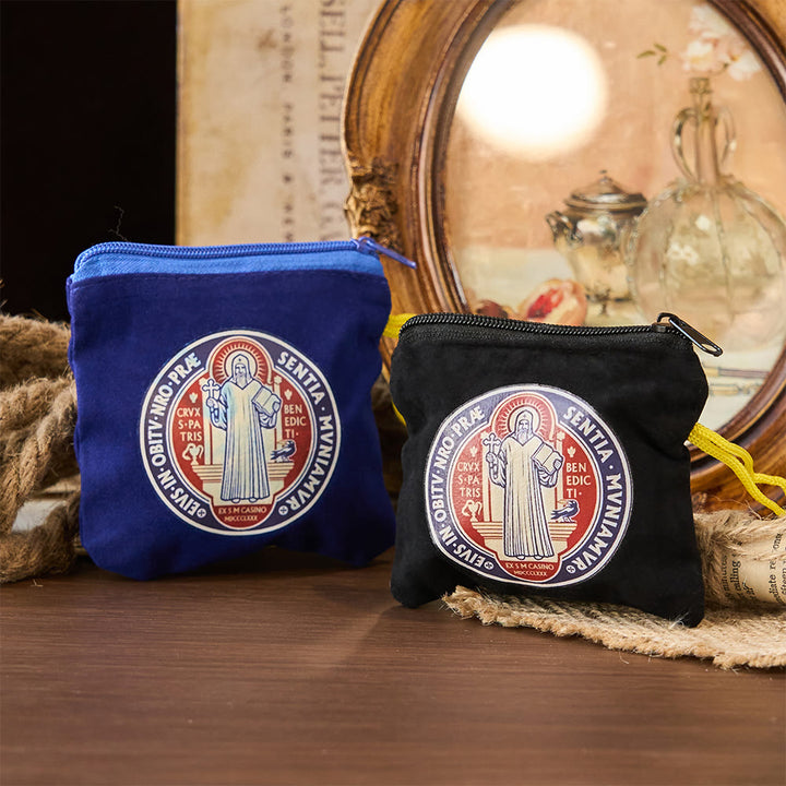 Modern Style St. Benedict Practical Velvet Religion Jewelry Storage Bag - image 0
