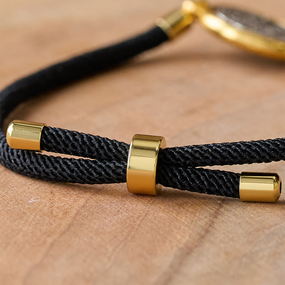 Christianartworkshop St. Benedict Medal Black Rope Cord Adjustable Bracelet - image 6