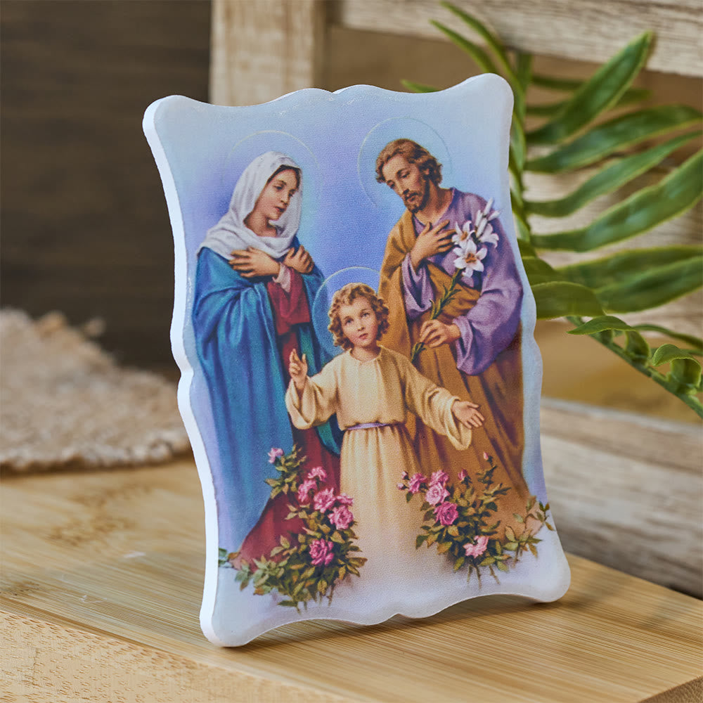 Christianartworkshop Vibrant Holy Family Ceramic Ornament: A Symbol of Familial Love and Grace - image 3