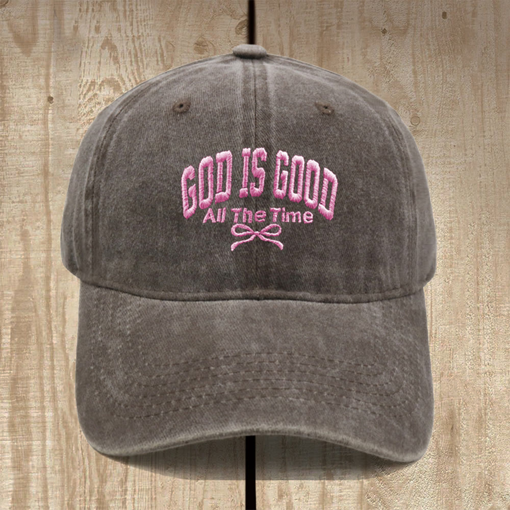 Christianartworkshop God Is Good All The Time Washed Cotton Baseball Cap: Wear the Truth of His Goodness - Coffee - image 19