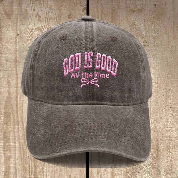 Christianartworkshop God Is Good All The Time Washed Cotton Baseball Cap: Wear the Truth of His Goodness - Coffee - image 19