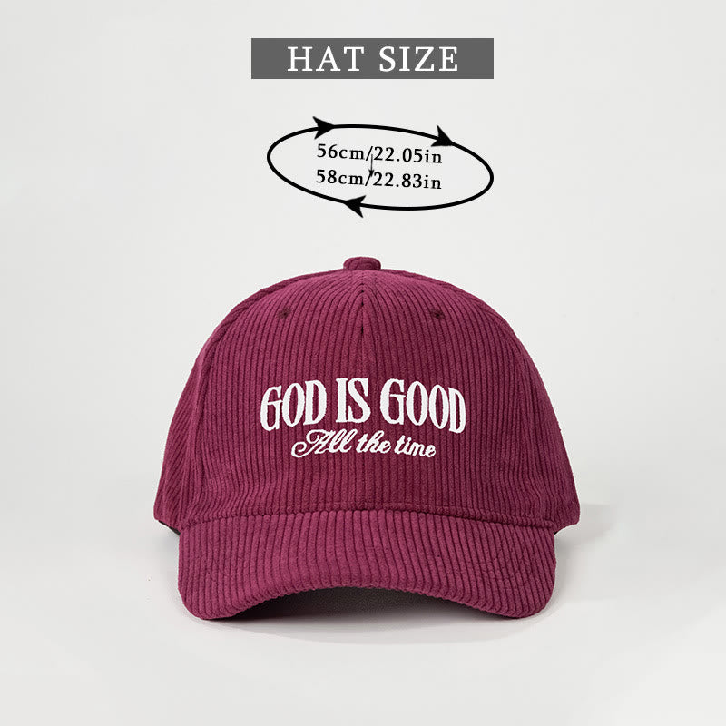 Christianartworkshop Corduroy God Is Good Cap: A Daily Reminder of His Constant Goodness - image 1