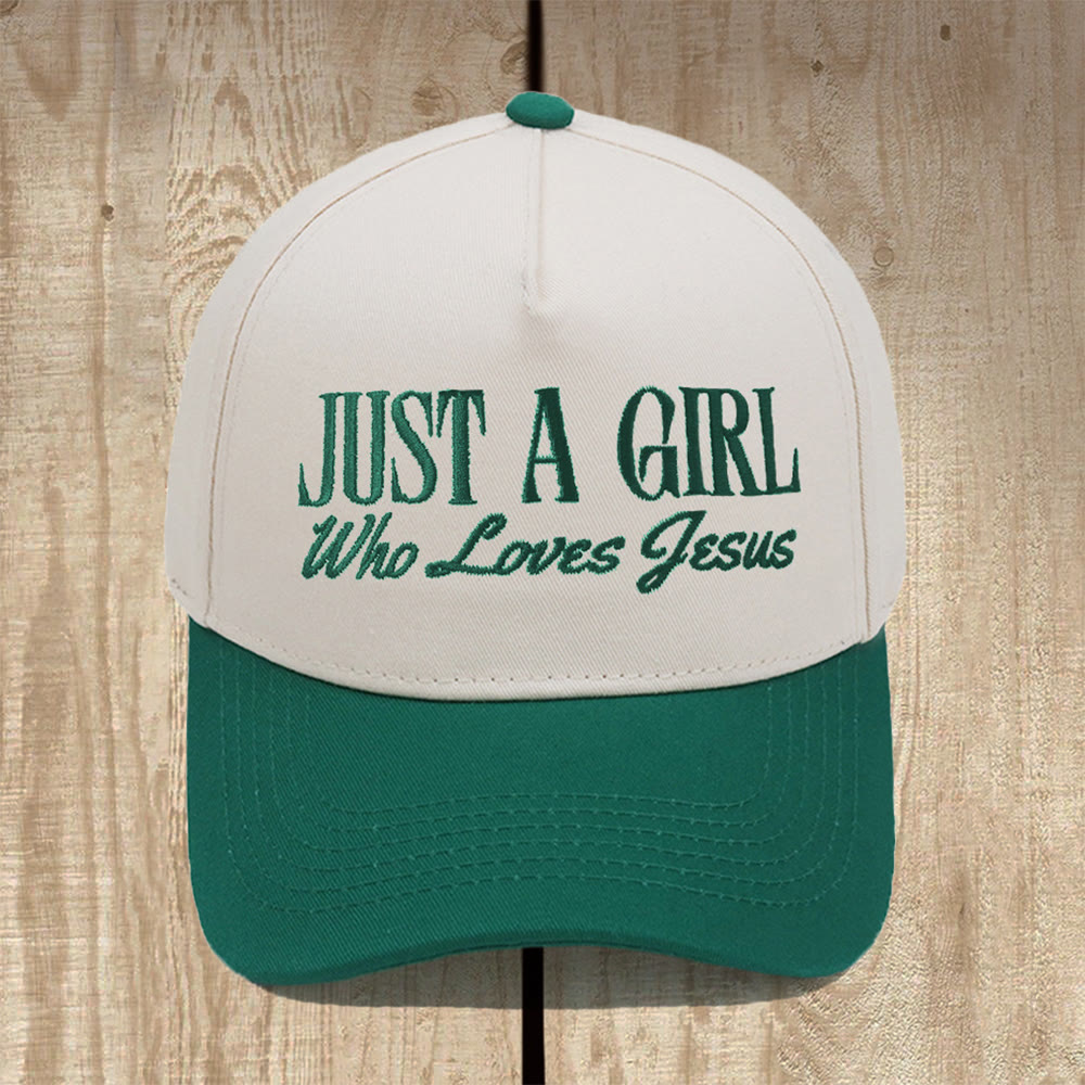 Christianartworkshop Just A Girl Who Loves Jesus Structured Baseball Cap: Wear Your Devotion with Pride - Army Green - image 12
