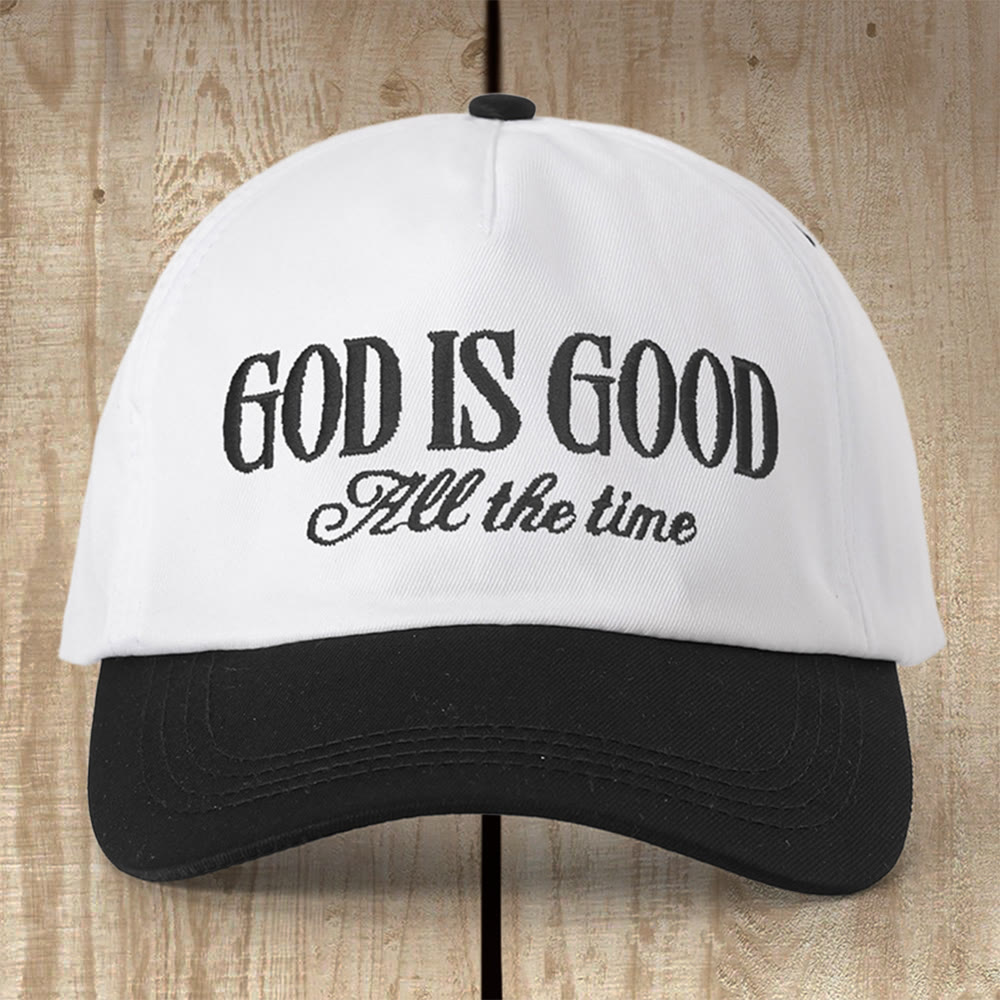 Christianartworkshop Encouraging God Is Good Cap: Thoughtful Gift for Every Believer - Black & White - image 1
