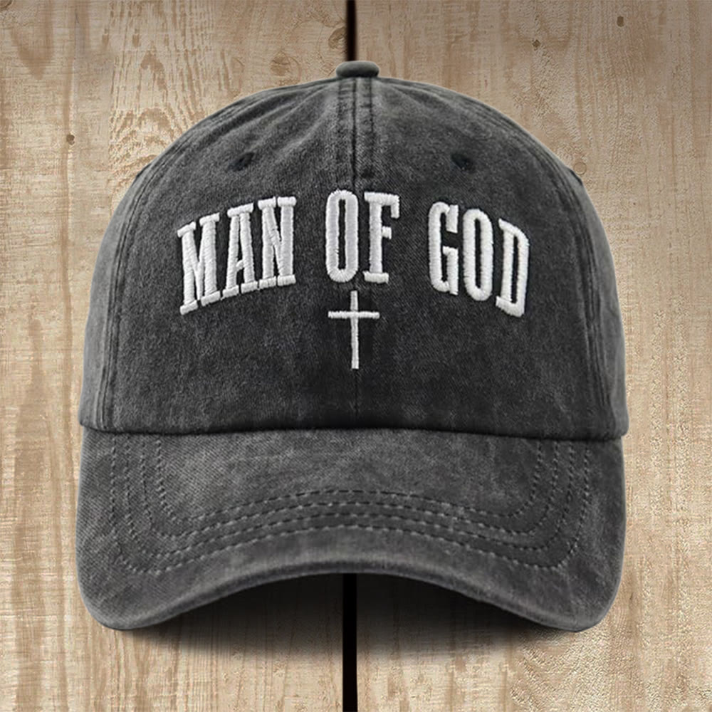 Christianartworkshop Man of God Washed Cotton Baseball Cap: Wear Your Divine Identity with Pride - image 1