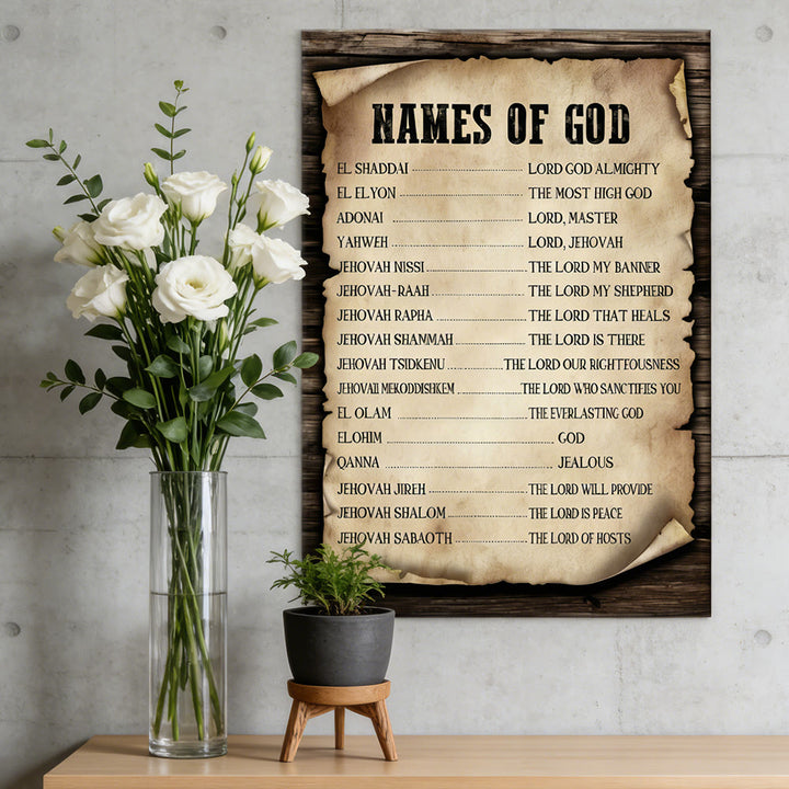 Christianartworkshop Names of God Parchment Wall Art Print: A Symbol of His Unchanging Identity - image 4