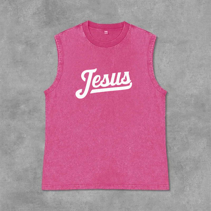 Christianartworkshop Jesus: Crown of Thorns Sketch Unisex Washed Tank Top - image 15