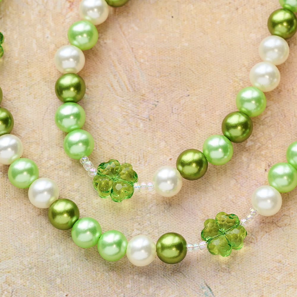 Christianartworkshop Gradient Green Lucky Faith Rosary with Sacred Heart & Celtic Cross - image 7