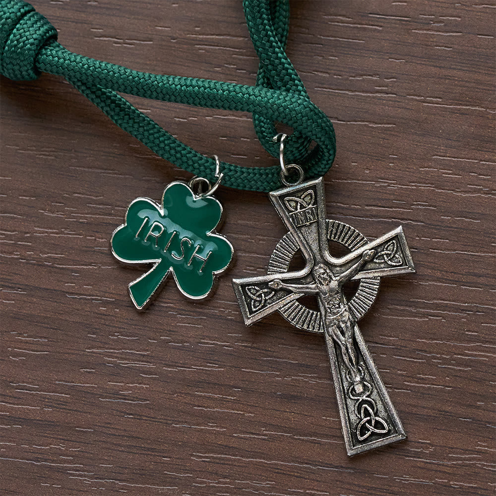 Christianartworkshop Irish Blessing Paracord Pocket Rosary with Celtic Crucifix - image 5