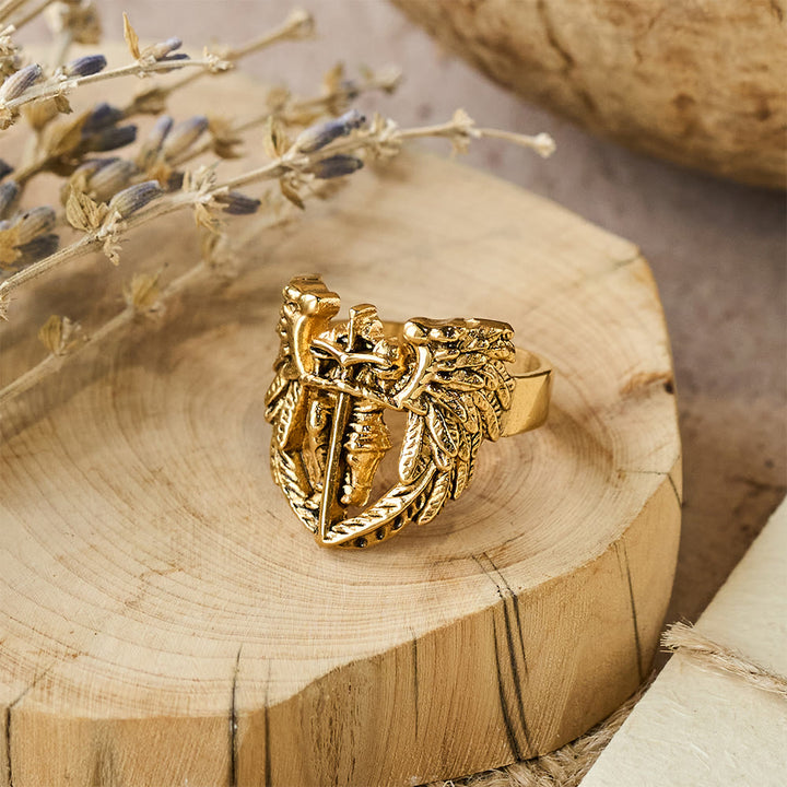 Christianartworkshop Archangel Michael Winged Sword Ring: A Symbol of Divine Protection - image 8