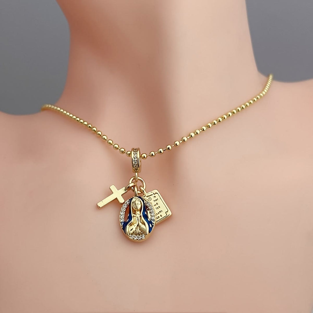 Christianartworkshop Our Lady of Grace Charm Jewelry Set: A Symbol of Timeless Devotion - image 5