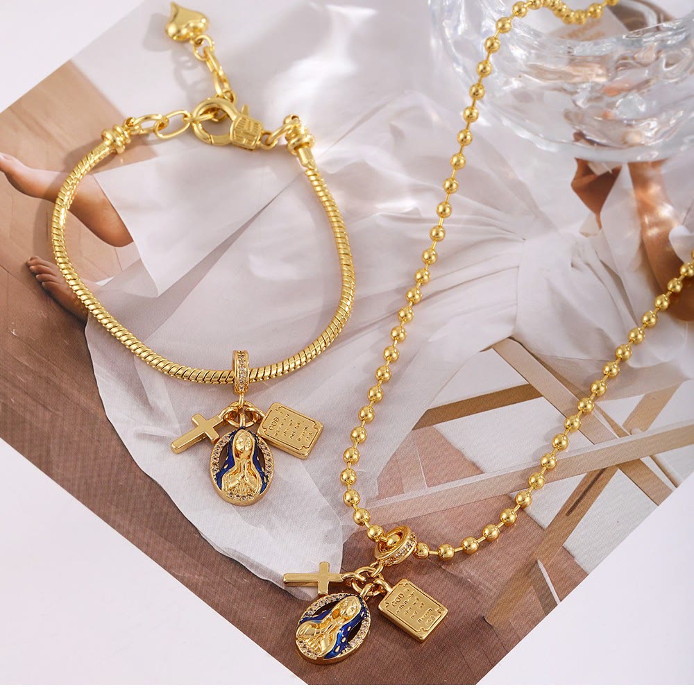 Christianartworkshop Our Lady of Grace Charm Jewelry Set: A Symbol of Timeless Devotion - image 3