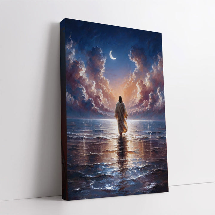 Christianartworkshop Easter Twilight Waters Jesus Faith Wall Art Print: A Daily Reminder of His Calm - image 2