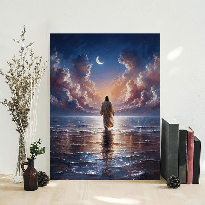 Christianartworkshop Easter Twilight Waters Jesus Faith Wall Art Print: A Daily Reminder of His Calm - image 4