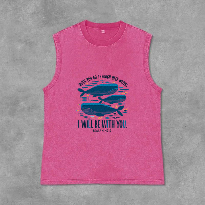 Christianartworkshop Floral Jesus Loves You Unisex Washed Tank Top - Pink - 2XL - image 6