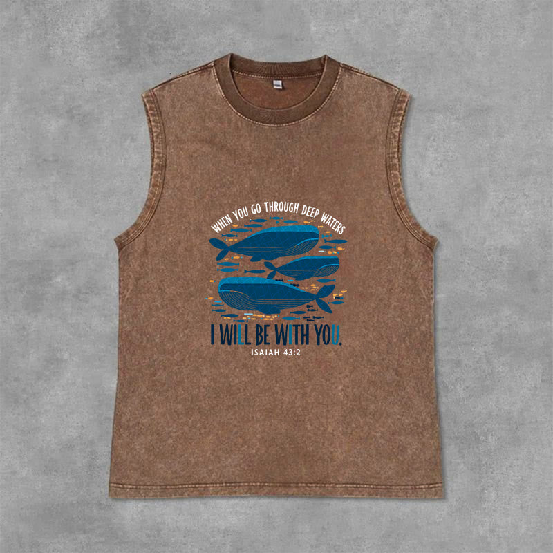 Christianartworkshop Floral Jesus Loves You Unisex Washed Tank Top - Brown - 2XL - image 9