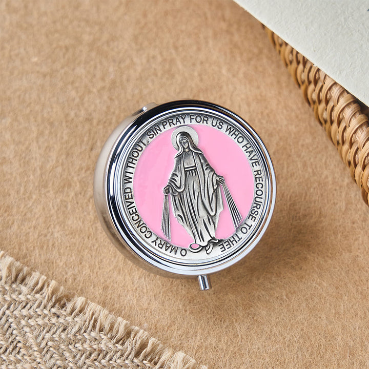 Christianartworkshop Devotional Rosary with Storage Box: Our Lady Medal and Crucifix for Prayerful Reflection - image 17