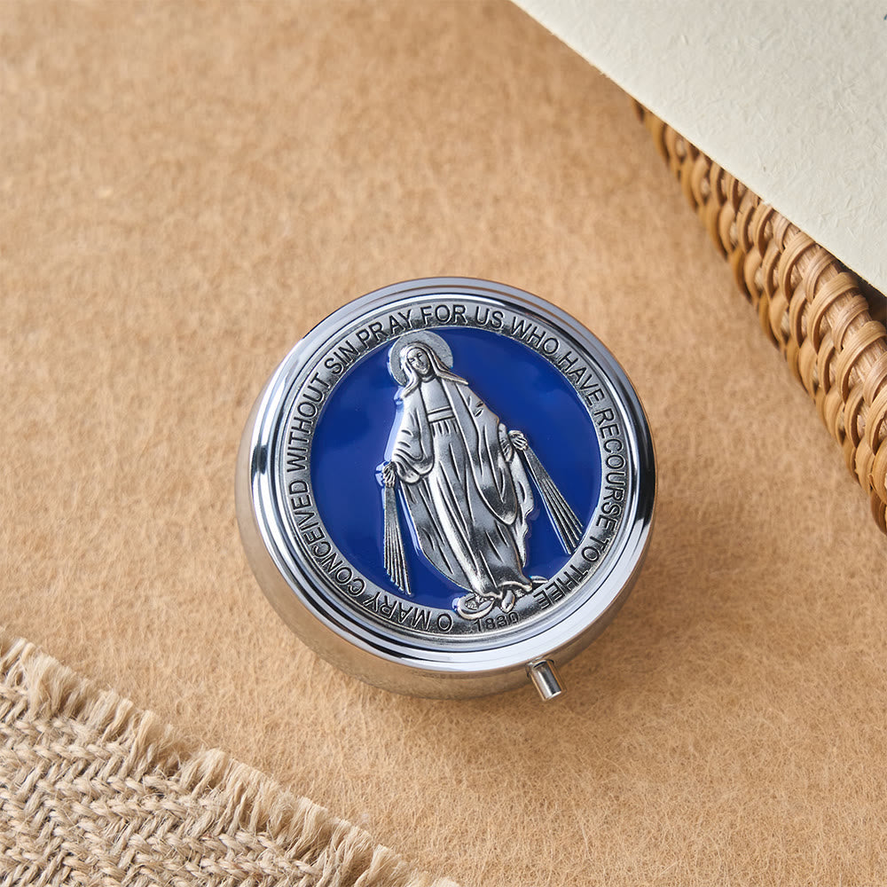 Christianartworkshop Devotional Rosary with Storage Box: Our Lady Medal and Crucifix for Prayerful Reflection - image 2