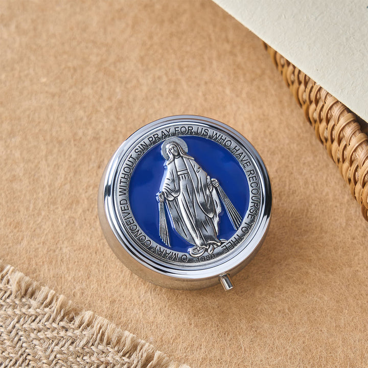 Christianartworkshop Devotional Rosary with Storage Box: Our Lady Medal and Crucifix for Prayerful Reflection - image 2