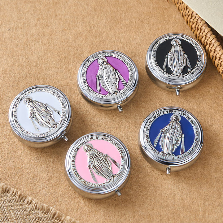 Christianartworkshop Devotional Rosary with Storage Box: Our Lady Medal and Crucifix for Prayerful Reflection - image 1