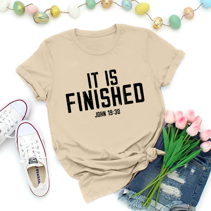 Christianartworkshop John 19:30 It Is Finished Distressed Premium T-Shirt - Beige - 2XL - image 8