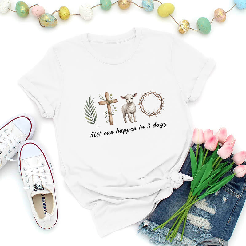 Christianartworkshop Three Days Resurrection Premium T-Shirt - White - 2XL - image 1