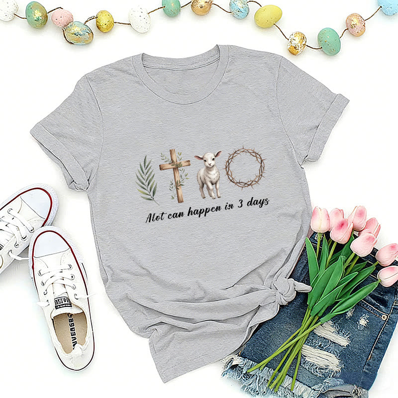 Christianartworkshop Three Days Resurrection Premium T-Shirt - Grey - 2XL - image 0