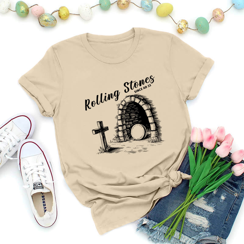 Christianartworkshop Rolling Stones Resurrection Premium T-Shirt - Beige - 2XL - image 0