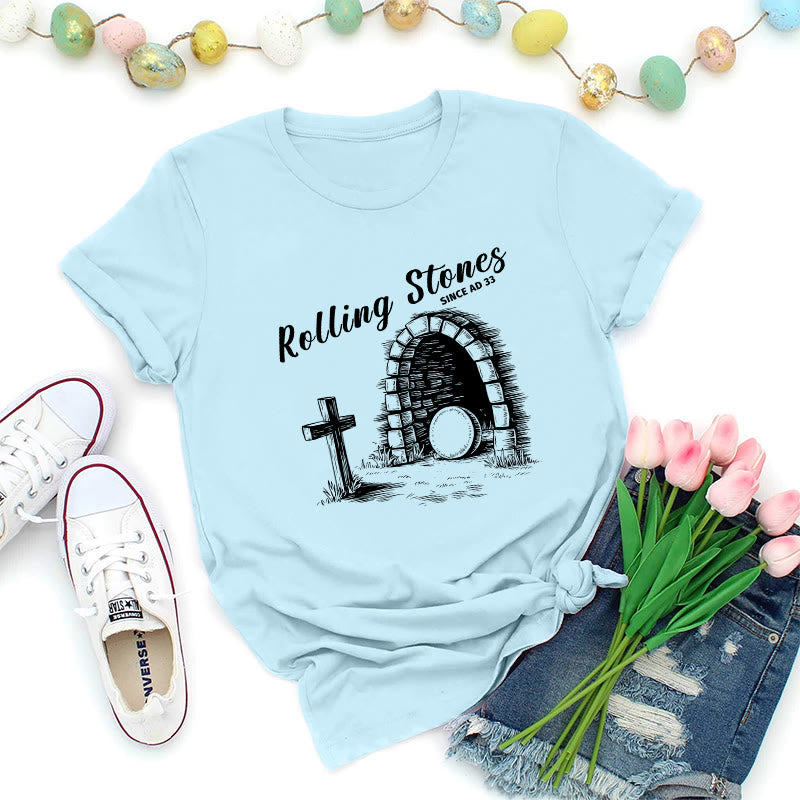 Christianartworkshop Rolling Stones Resurrection Premium T-Shirt - Blue - 2XL - image 8