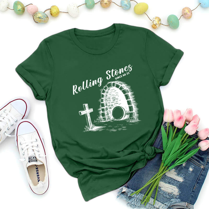 Christianartworkshop Rolling Stones Resurrection Premium T-Shirt - Dark Green - 2XL - image 5